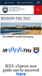 Mobile Screenshot of irmmwthz2012.uow.edu.au
