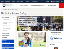 Tablet Screenshot of besafe.uow.edu.au