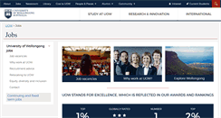 Desktop Screenshot of employment.uow.edu.au