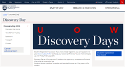 Desktop Screenshot of discoveryday.uow.edu.au