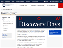 Tablet Screenshot of discoveryday.uow.edu.au