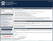 Tablet Screenshot of intranet.uow.edu.au